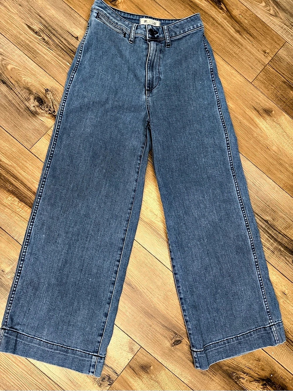 Madewell The Emmy Wide-Leg Jean in Super Stretch Denim